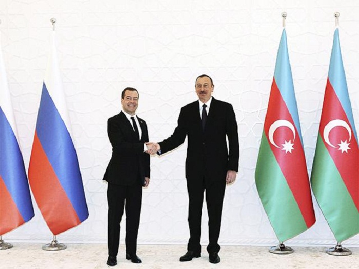 Russian Prime Minister Dmitry Medvedev phoned President Ilham Aliyev 